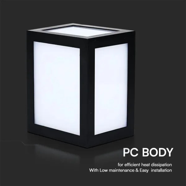 Aplică de perete pentru exterior cu LED/12W/230V 3000K IP65 neagră