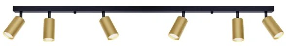 Brilagi - Spot LED dimabil SELE GOLDEN 6xGU10/6,5W/230V negru/auriu