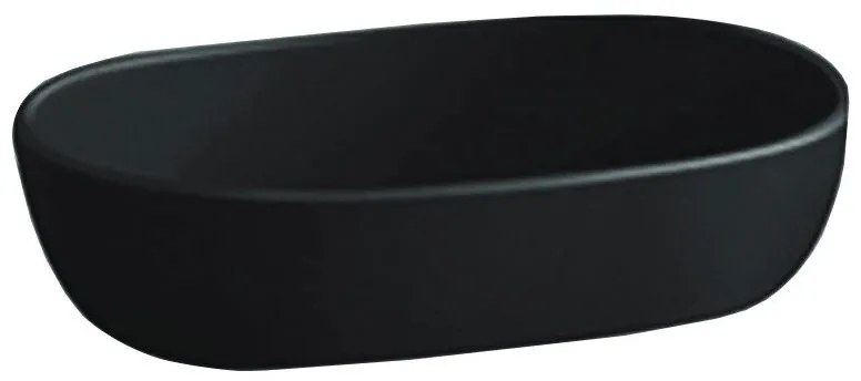 Mexen Viki chiuvetă pe blat 59 x 40 cm, negru lucios - 21056070