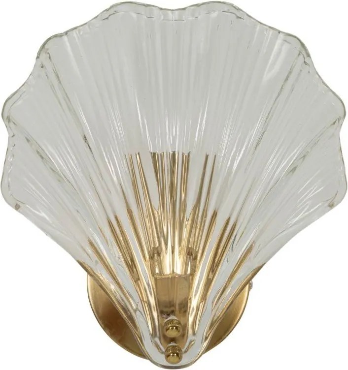 Aplică de perete aurie din sticlă Da Muro Shell – Mauro Ferretti