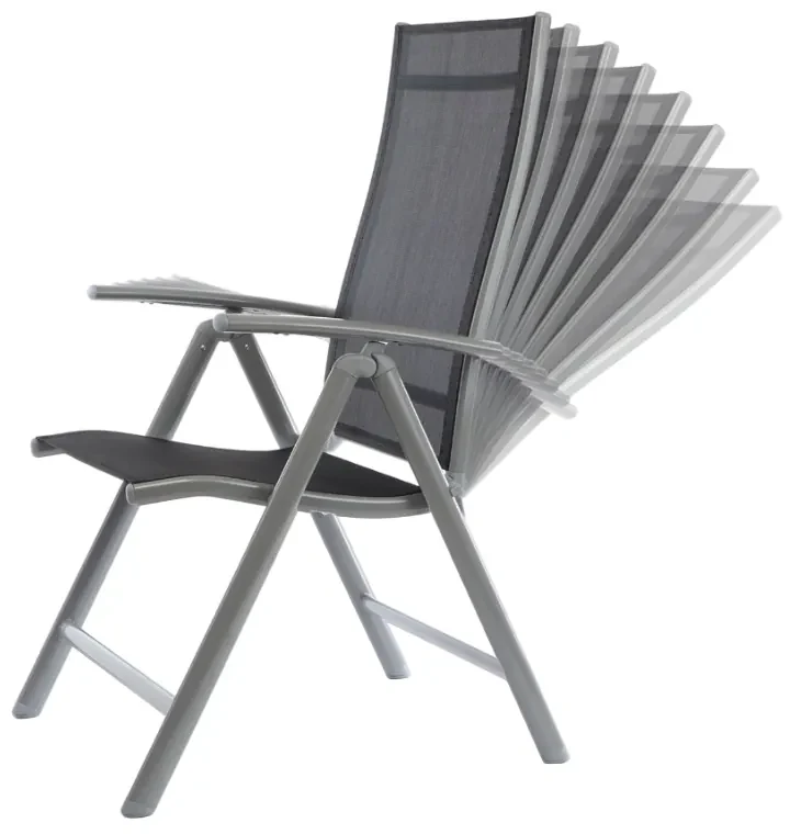 Set de gradina Alvero 2, patrat - 4 locuri, negru/gri