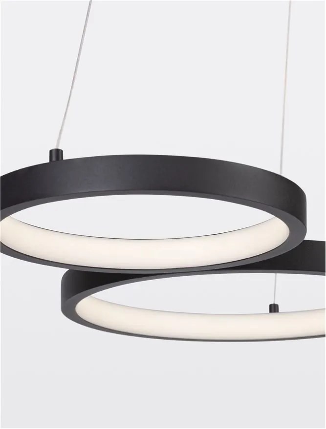 Lustra LED suspendata design modern MAGNUS R3 neagra