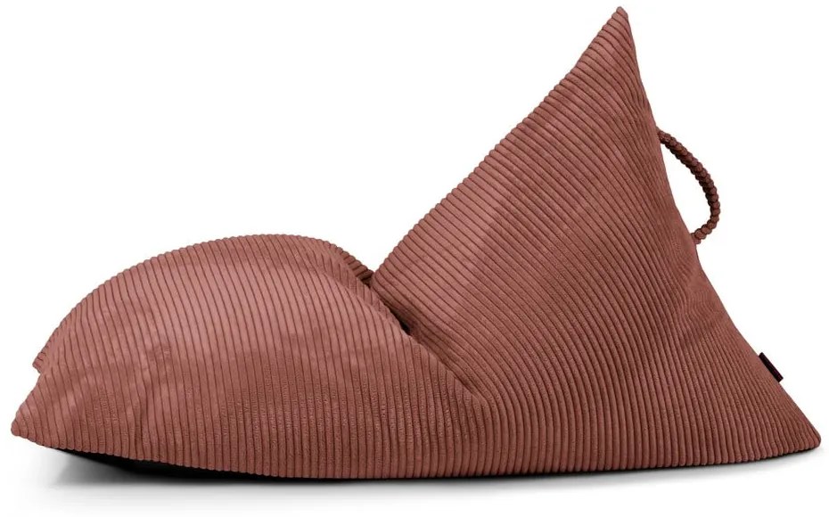 Fotoliu puf pentru copii cărămiziu cu tapițerie din catifea reiată Razzy – SLOWDOWN