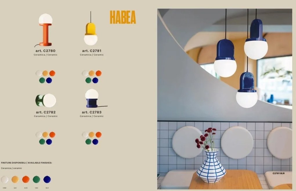 Aplica de perete din ceramica design italian Habea
