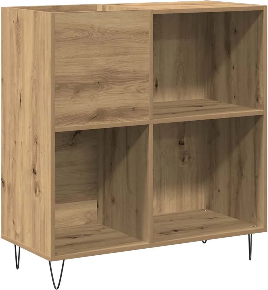 vidaXL Dulap pentru discuri de vinil stejar artizanal 85 x 38 x 89 cm