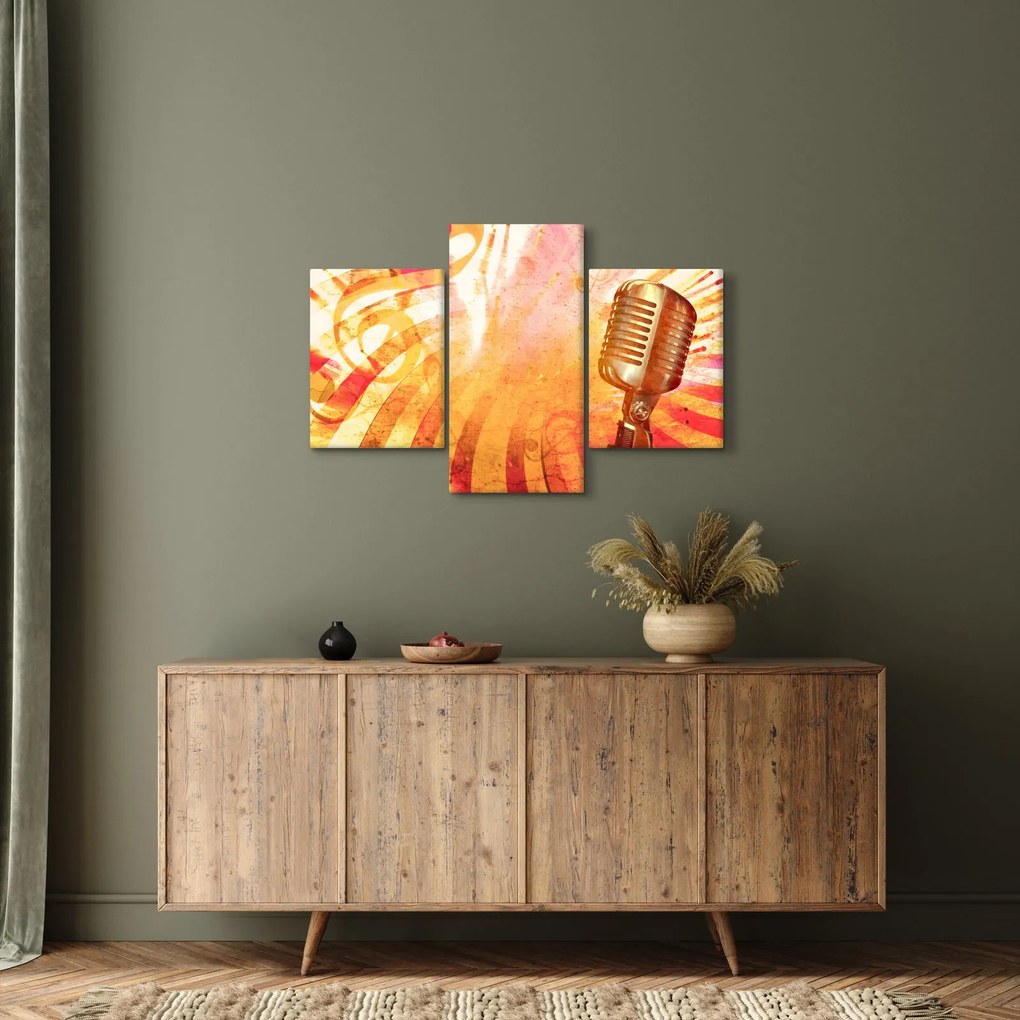 Tablou - Microfon retro (90x60 cm)