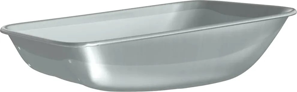 vidaXL Înlocuire tavă pentru roabă Argintiu 80 x 60 x 25 cm Oțel