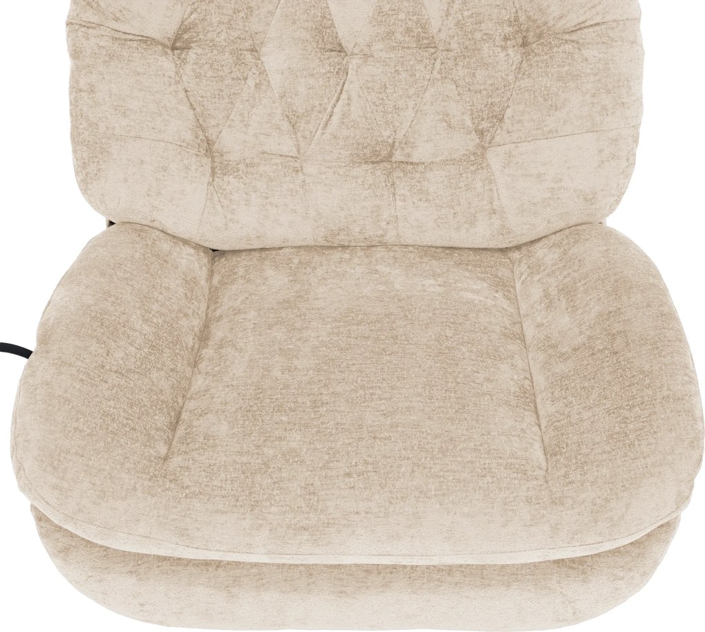 Scaun pivotant de lux, cu balansare, bej, DELMOR