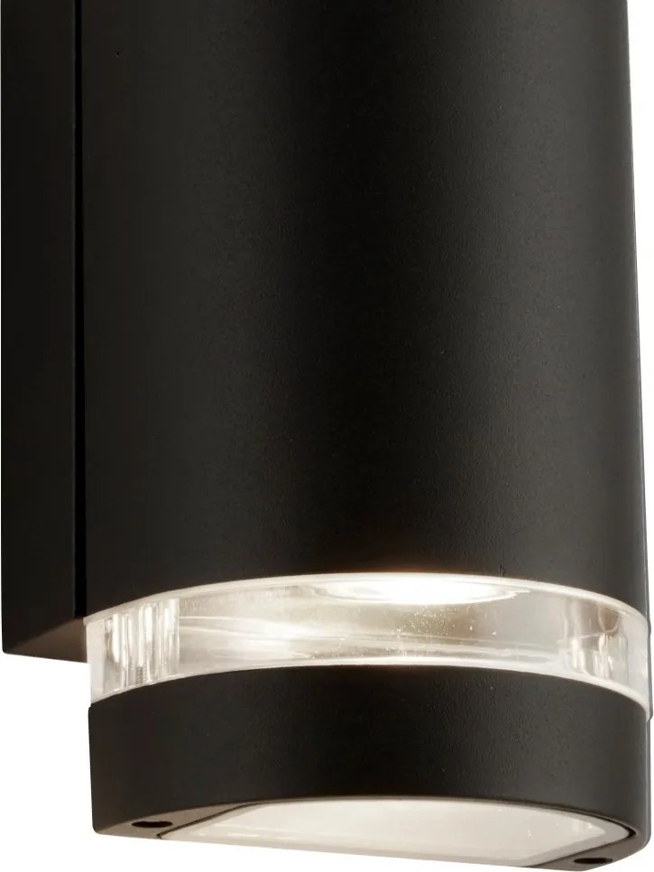 Aplica perete exterior IP44 Up and Down Sheffield negru