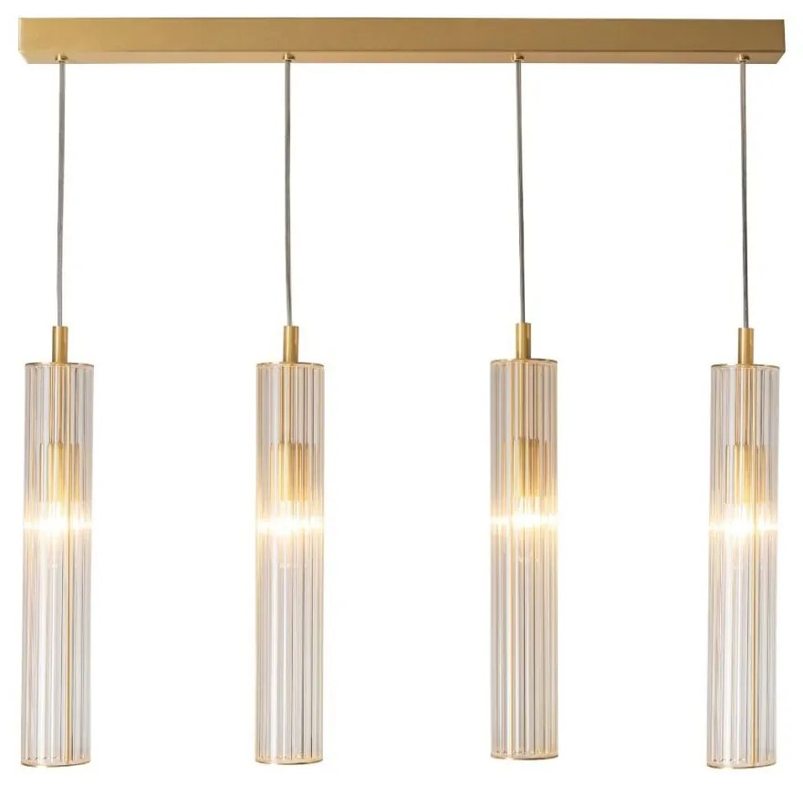 Lustra cu 4 pendule design modern ARIA alama periata