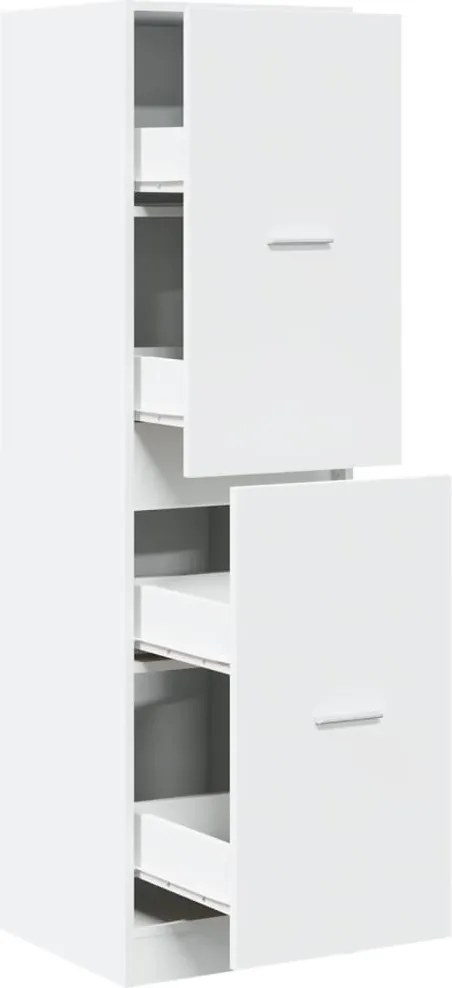 vidaXL Dulap de farmacie, alb, 40x41x144,5 cm, lemn prelucrat