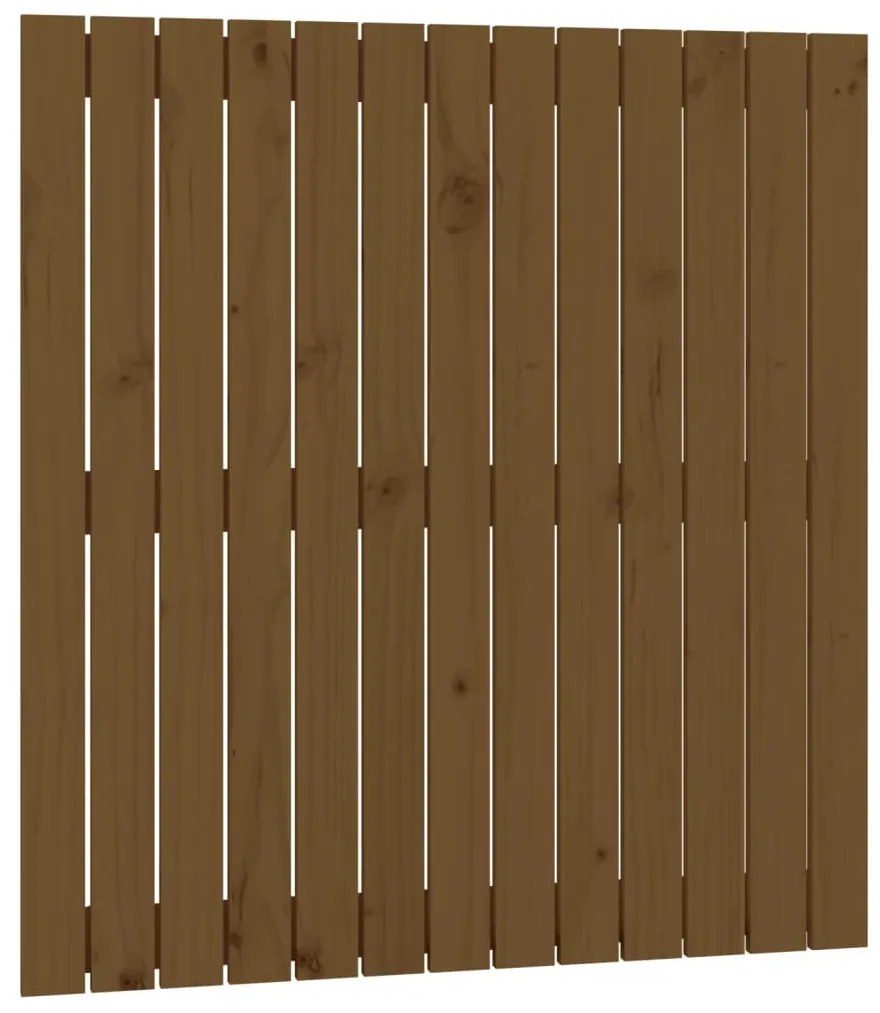 vidaXL Tăblie de pat pentru perete, maro miere, 82,5x3x90 cm, lemn pin