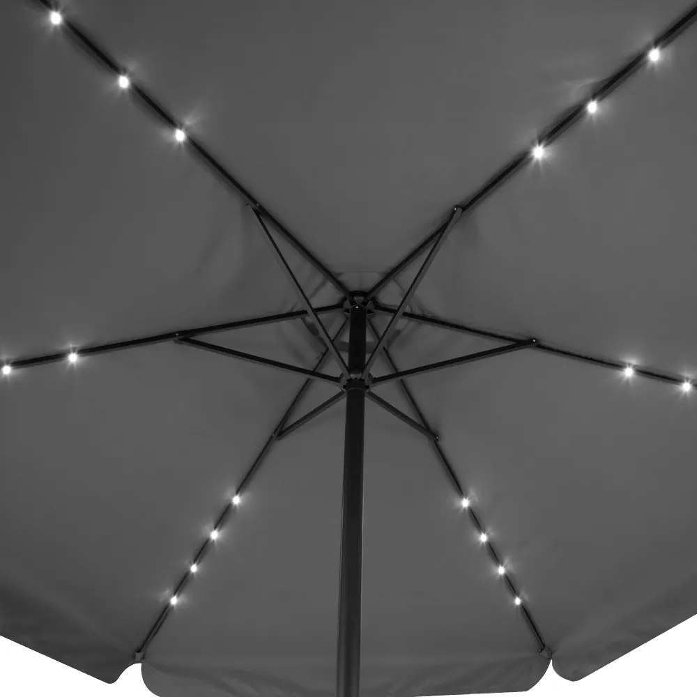 Deuba Umbrela de soare LED Atena Ø330cm - antracit