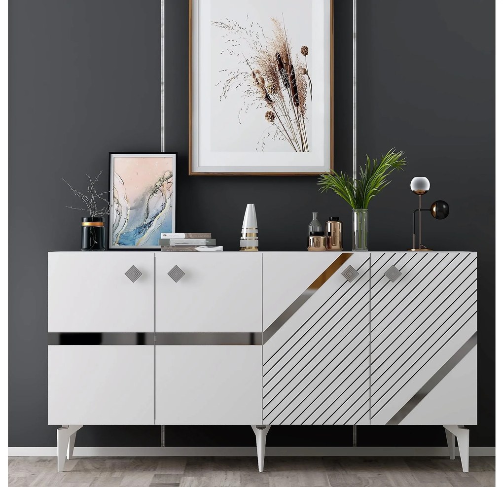 Dulap Tabivo (alb + argintiu) . 1093498