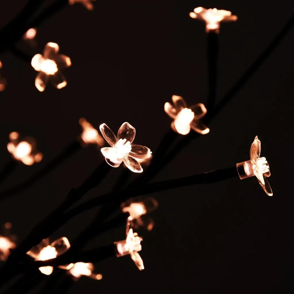 Copac cu flori de cires, alb cald, 84 LED-uri, 120 cm 120 cm, 1