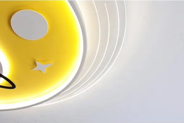 Brilagi -LED Plafonieră pentru copii STARSHIP LED/64W/230V 3000/4500/6000K galbenă