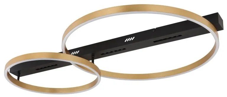 Plafoniera LED design modern Luffy negru, auriu L-93cm