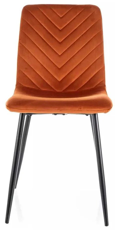 Scaun de bucătărie Freville Velvet, portocaliu
