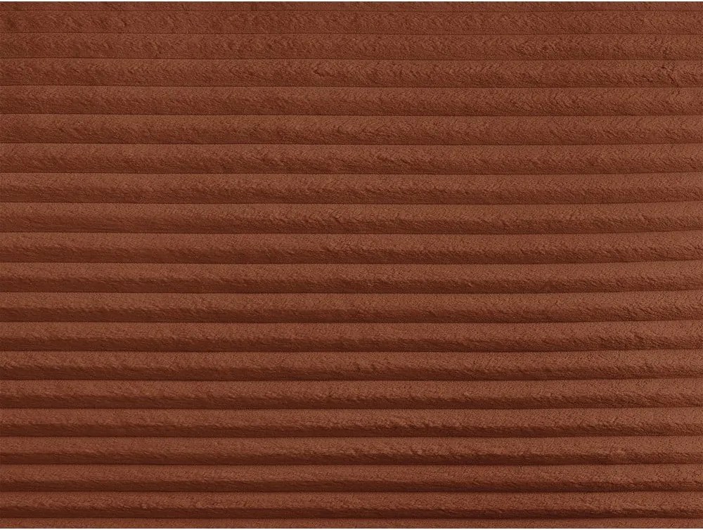 Colțar cărămiziu extensibil/cu spațiu de depozitare cu tapițerie din catifea reiată (cu colț pe partea dreaptă/în formă de "U") Lucien – Bobochic Paris