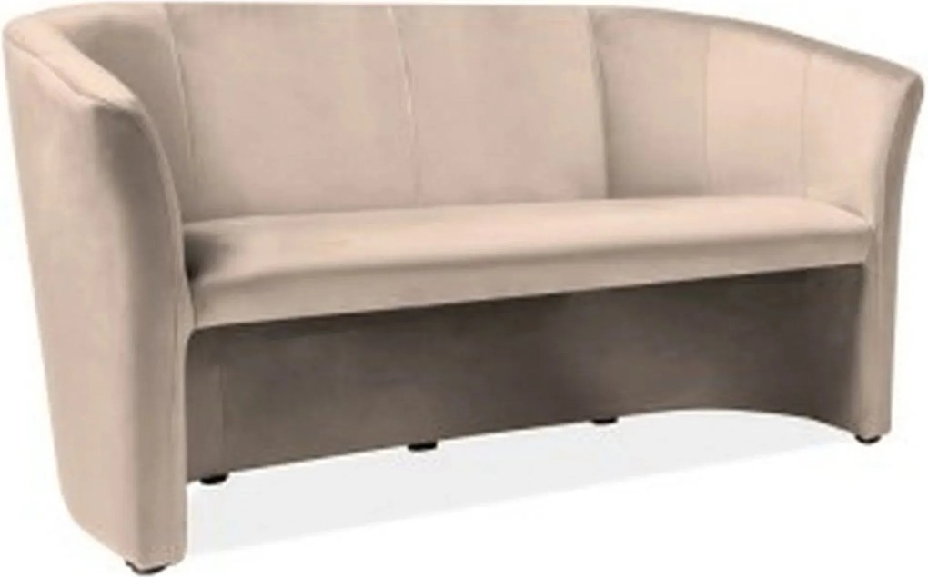 Canapea TM-3, stofa catifelata bej - Bluvel 28, 160x60x76 cm