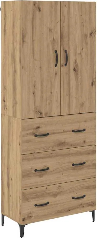 vidaXL Bufet Stejar Artizanal 69,5 x 34 x 180 cm Lemn compozit