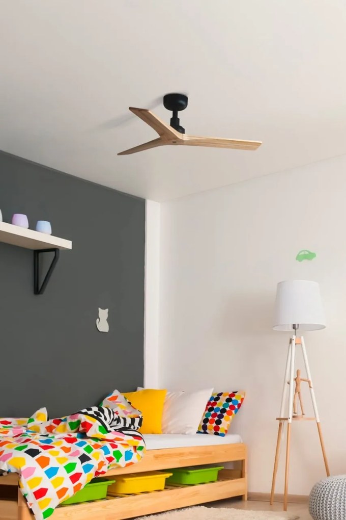 Ventilator smart sistem TUYA si telecomanda KLIM S 92,5cm, negru/ pin