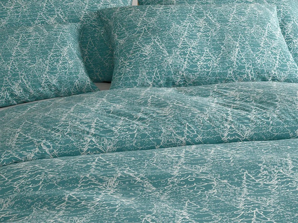 Lenjerie de pat din bumbac FROSTLINE modrozelene Dimensiune lenjerie de pat: 70 x 90 cm | 140 x 200 cm