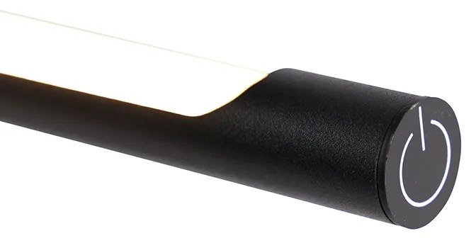 Lampă de masă de design neagră, inclusiv LED cu dimmer tactil - Palka