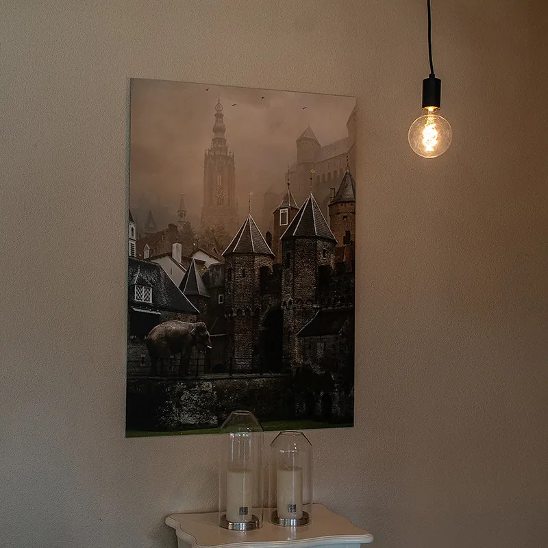 Lampa suspendată inteligentă neagră, incl. WiFi G95 - Facil