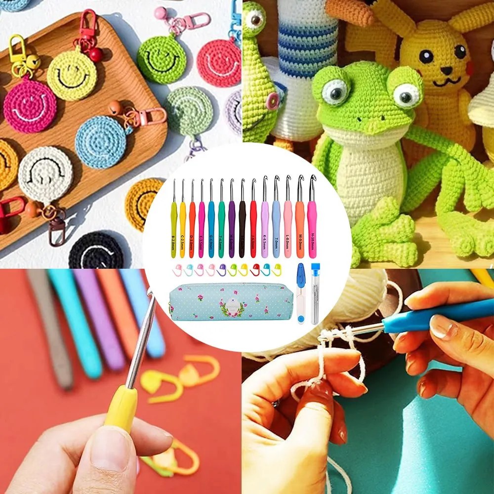 Set de crosetat cu accesorii, in husa