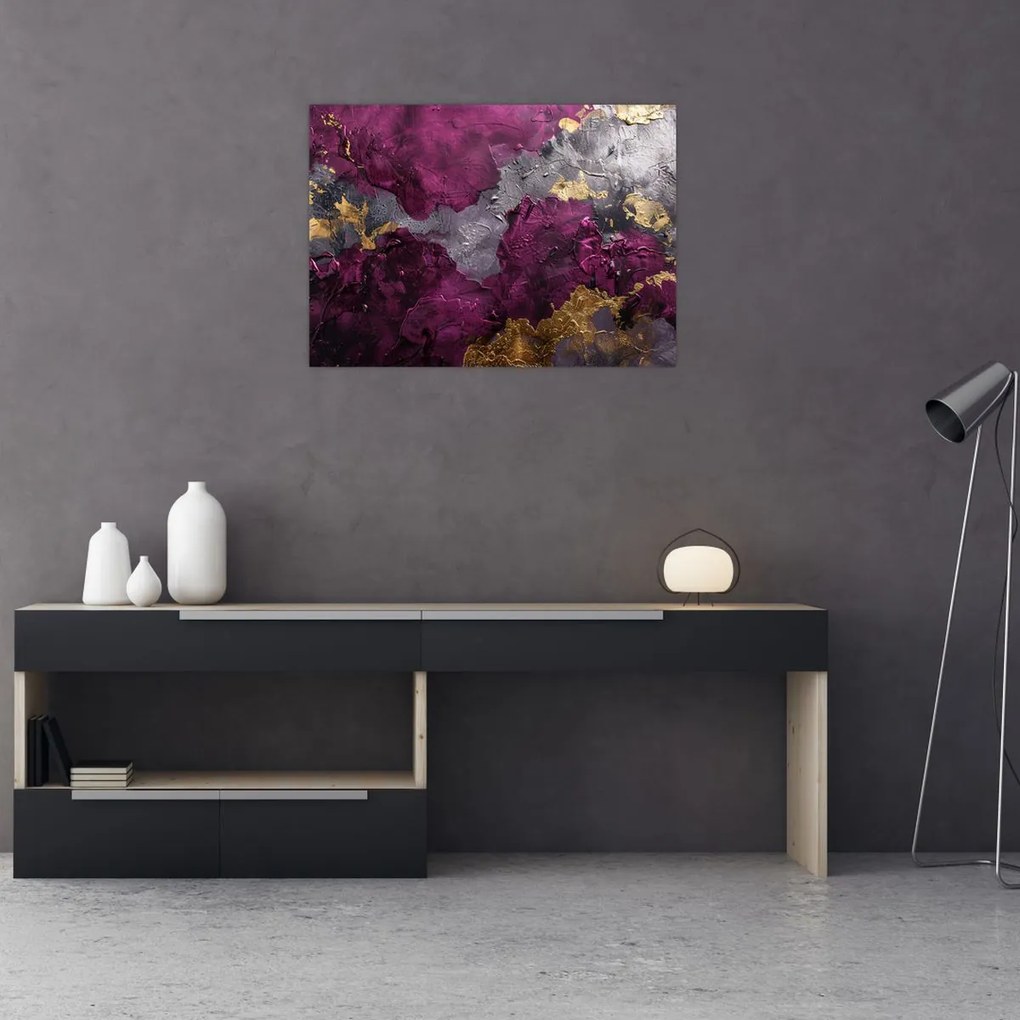 Tablou pe sticlă - Texturizarea abstracției (70x50 cm)