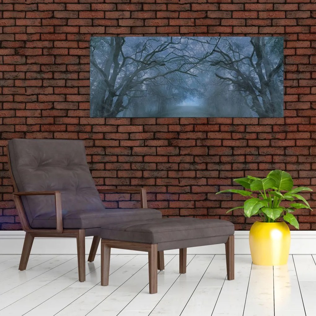Tablou - Pădurea în ceață (120x50 cm)