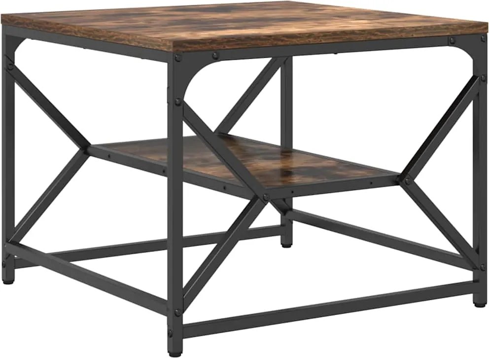 vidaXL Masă de cafea Stejar fumuriu 51 x 50 x 40 cm