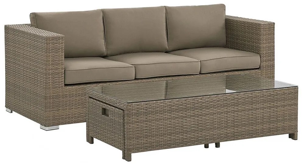Set pentru grădină BELLEN (maro) (pentru 3 persoane). 1022983