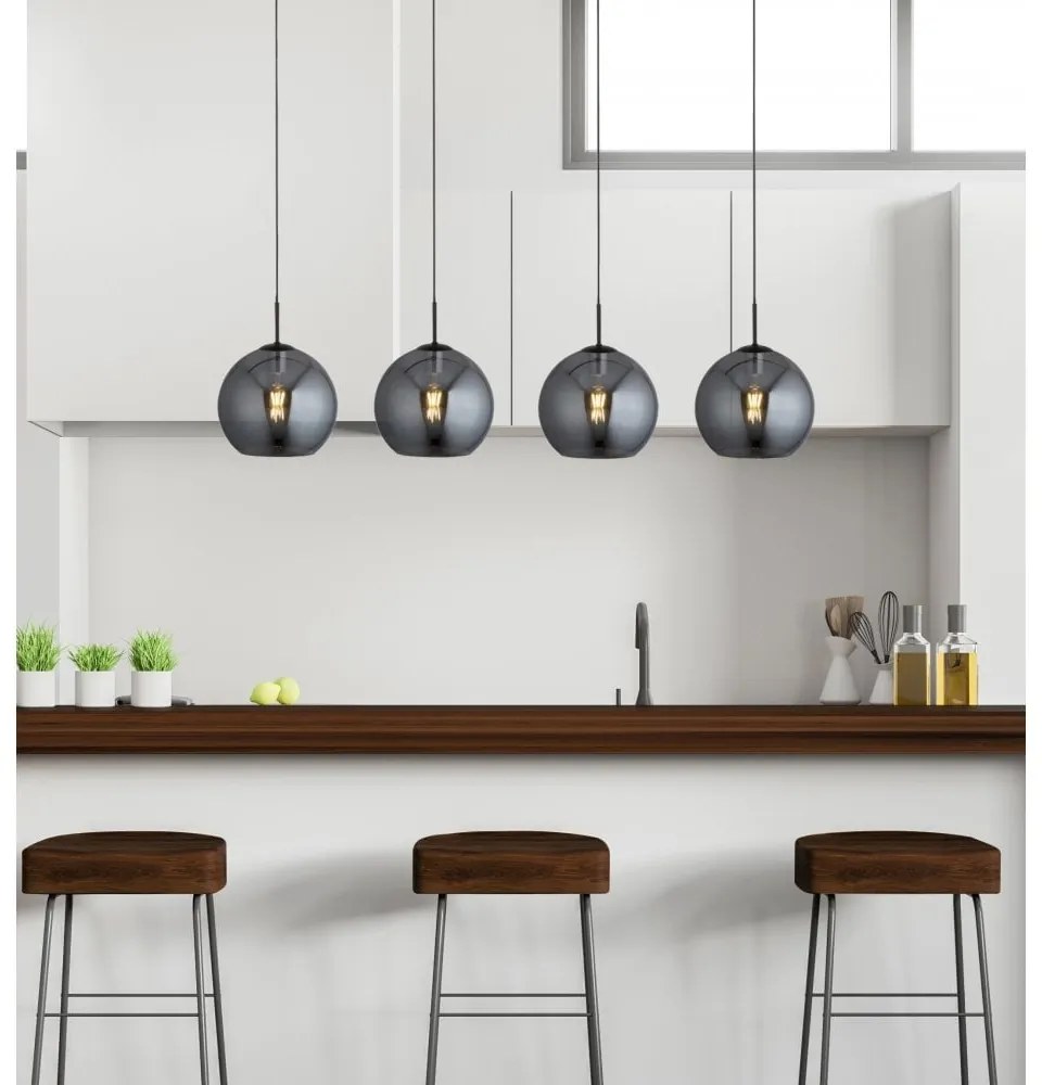 Lustra design modern cu 4 pendule fumurii AMSTERDAM 1024-4SM SRT