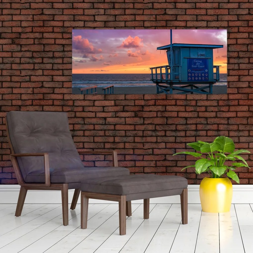 Tablou de pe plaja Santa Monica (120x50 cm)