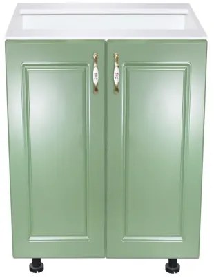 Corp inferior 60 cu 2 usi Zebra MDF Verde drept