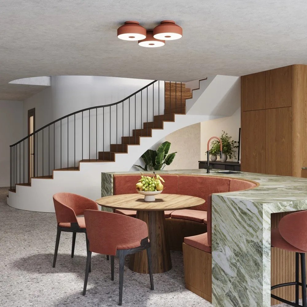 Plafonieră portocalie ø 30 cm Blacko – Sollux