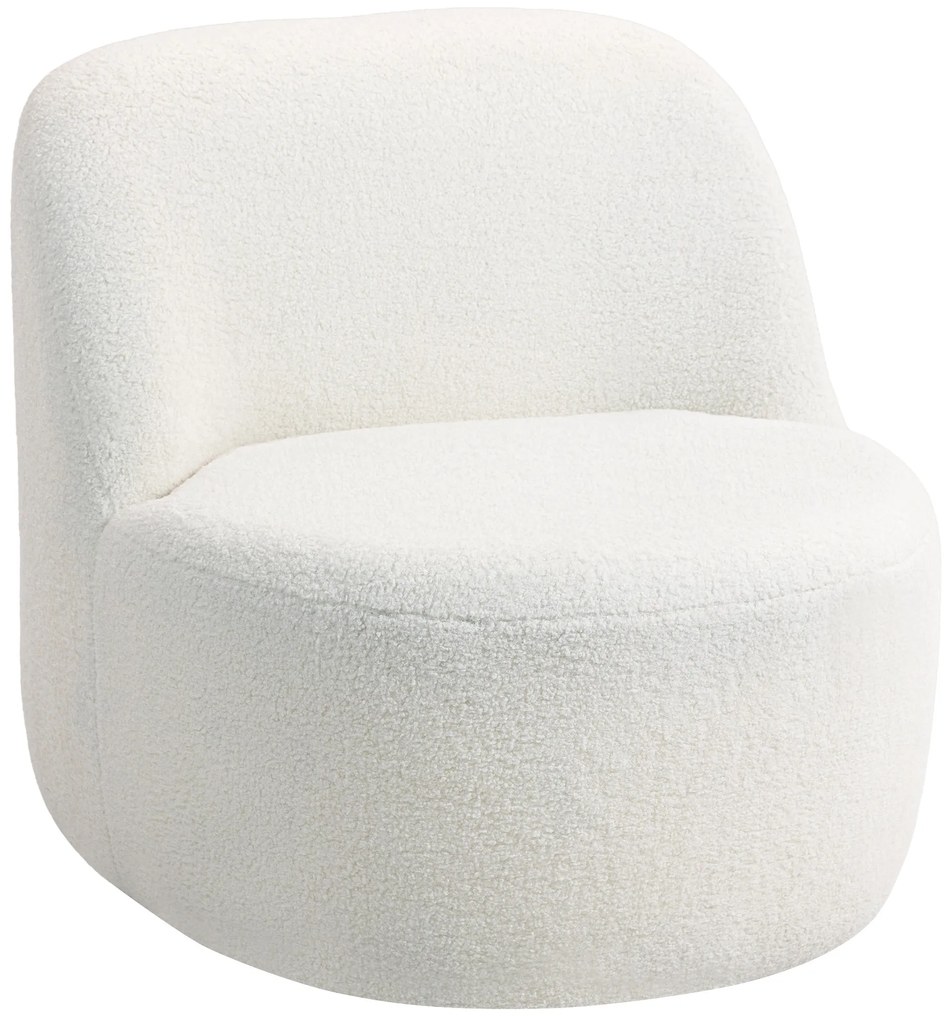 HOMCOM Fotoliu pentru Living în Stil Modern cu Spătar Ergonomic Crem | Aosom Romania