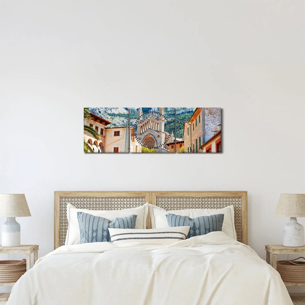 Tablou - Sóller, Mallorca (cu ceas) (90x30 cm)