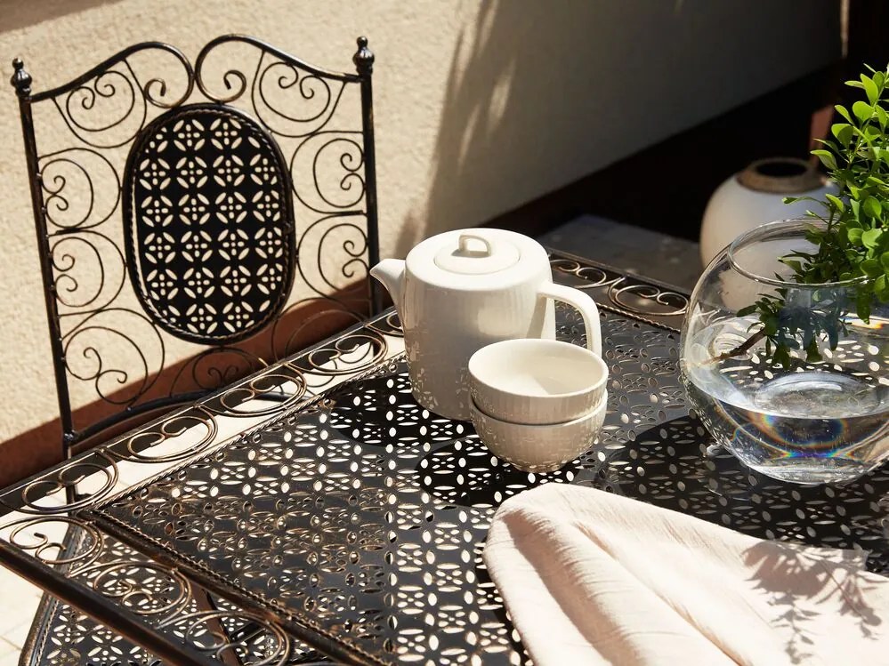 Set mobilier de grădină Beatriz (negru) (pentru 2 persoane). 1035527