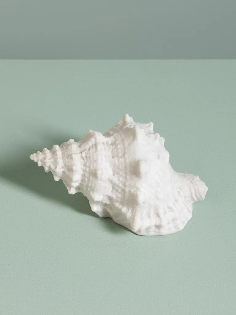 Lampa de masa in forma de melc , din rășină si pulbere de piatra, "Shell"