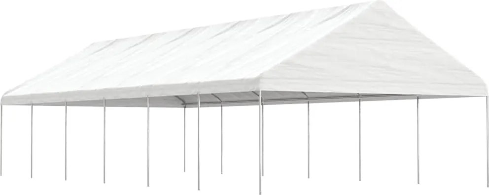 vidaXL Foișor cu acoperiș, alb, 13,38x5,88x3,75 m, polietilenă