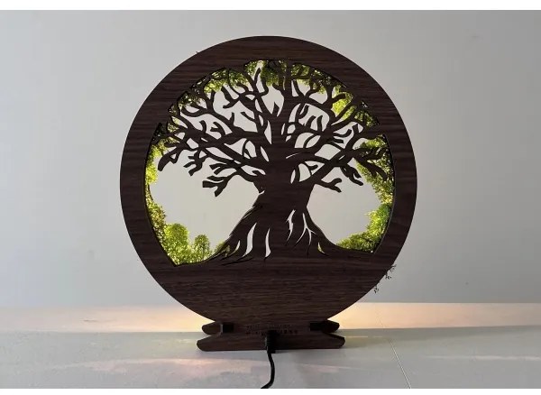 Li-Go 23631/DUB2 - Decorațiune de masă LED reglabilă LED/12W/230V 30x31 cm stejar