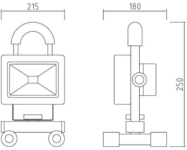 Proiector LED APLED AKU LED/50W/230V IP65 6000K 2200 mAh