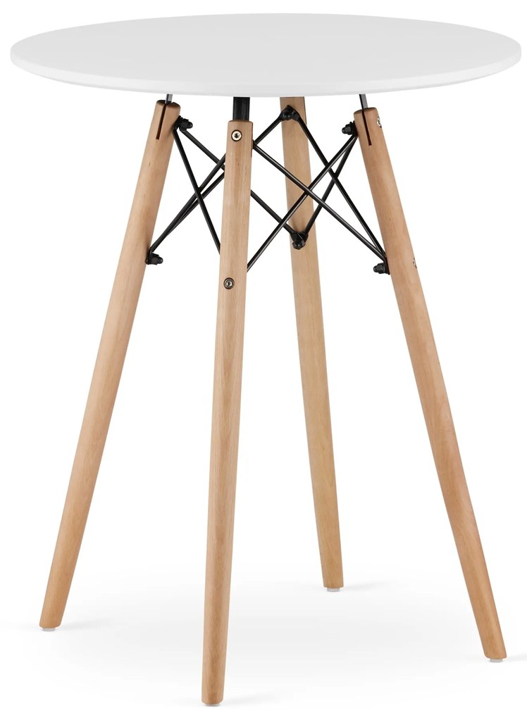 PROMOTIE Masa de dining alba OSLO 60x60cm a doua calitate