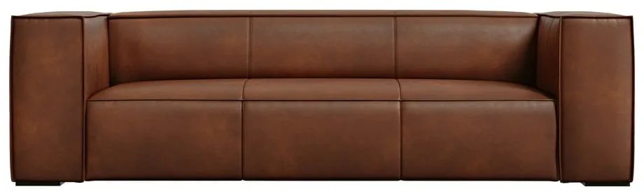 Canapea maro coniac cu tapițerie din piele 227 cm Madame – Windsor & Co Sofas