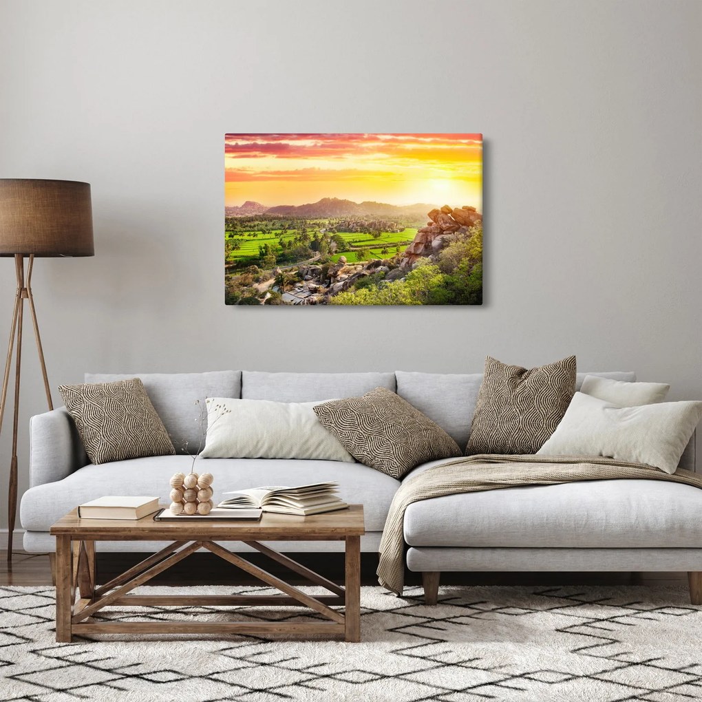 Tablou cu valea Hampi în India (90x60 cm)