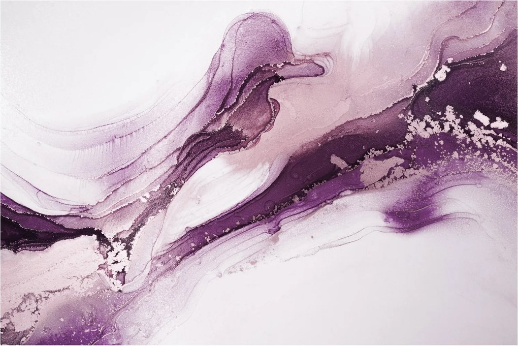 Tablou - Artă fluidă violet (90x60 cm)