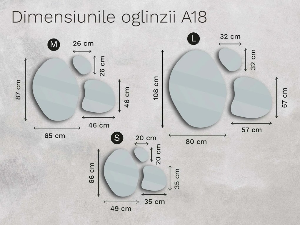 Oglindă LED organică cu iluminare A18 S